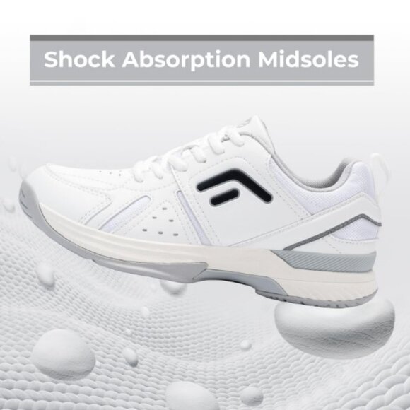 FitVille Court Tennis Pickleball Amadeus V5 Shoes size 10 White NWT - Picture 8 of 12